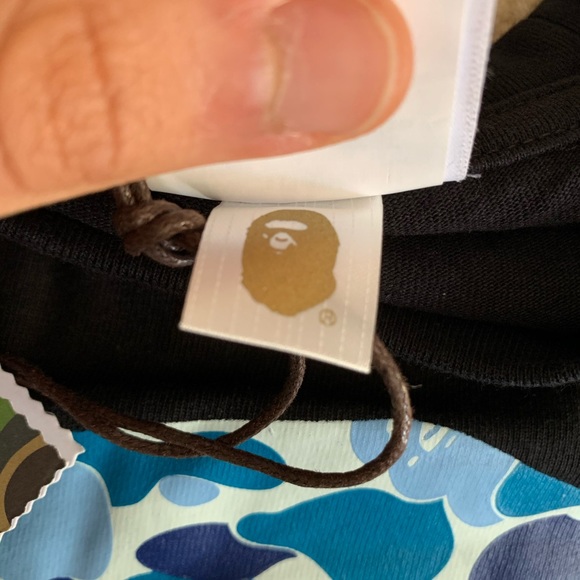 Bape Black Double Sided Blue Camo Head Tee - Picture 4 of 6